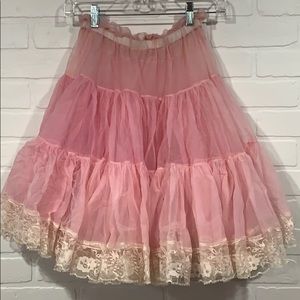 none Skirts - Light pink petticoat crinoline pinup retro lace none Skirts - Light pink petticoat crinoline pinup retro lace